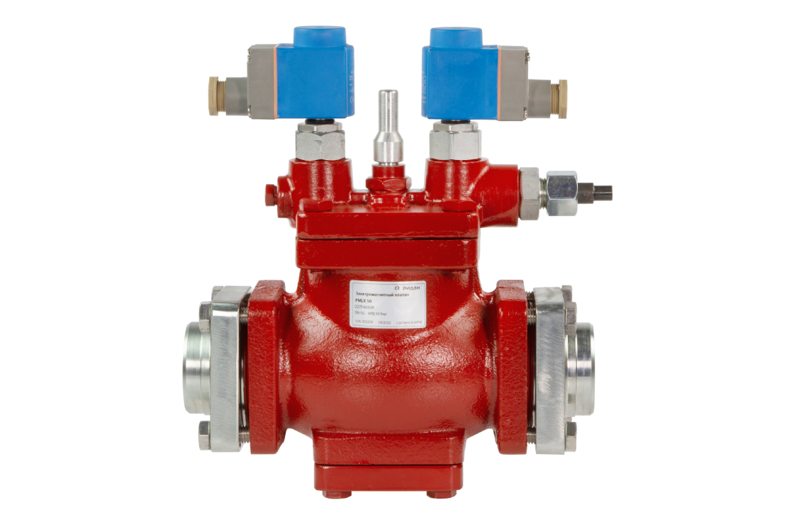 Ридан 027F4040R — Электромагнитный клапан PMLX 40, PN 28/30, в комплекте: катушки, пилоты EVM-NC и ответные фланцы