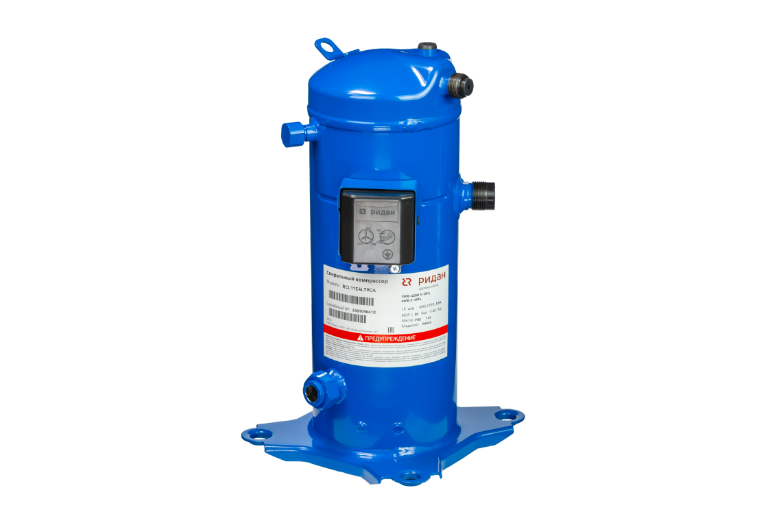 Ридан 141R9761 — Компрессор спиральный RCL24E4LT9CA, индивидуальная упаковка, хладагент R404A, номинальное напряжение 380-420 В / 3 фазы / 50 Гц & 460 В /3 фазы / 60 Гц