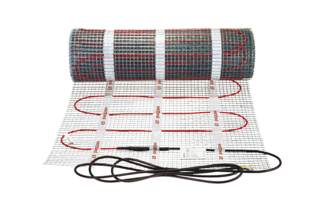 Ridan 21RT1071R — Розничный комплект для теплого пола: нагревательный мат Ridan TF-200 8 м² с терморегулятором Ridan Twist (белый)