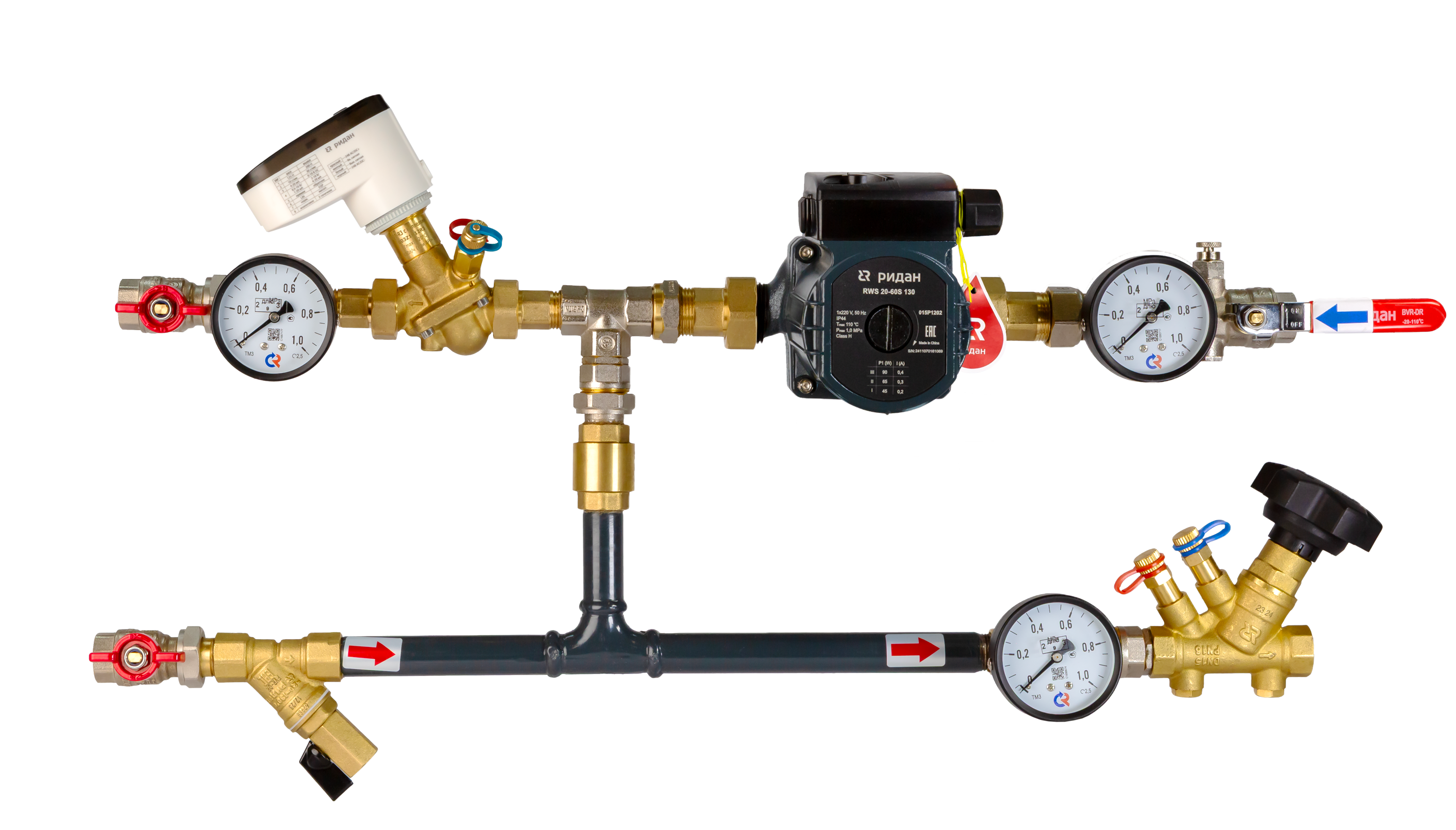 Ридан 122W0120HR — Узел теплоснабжения АУУ-AQT-291-50-50-C-S левый, 0-10В H